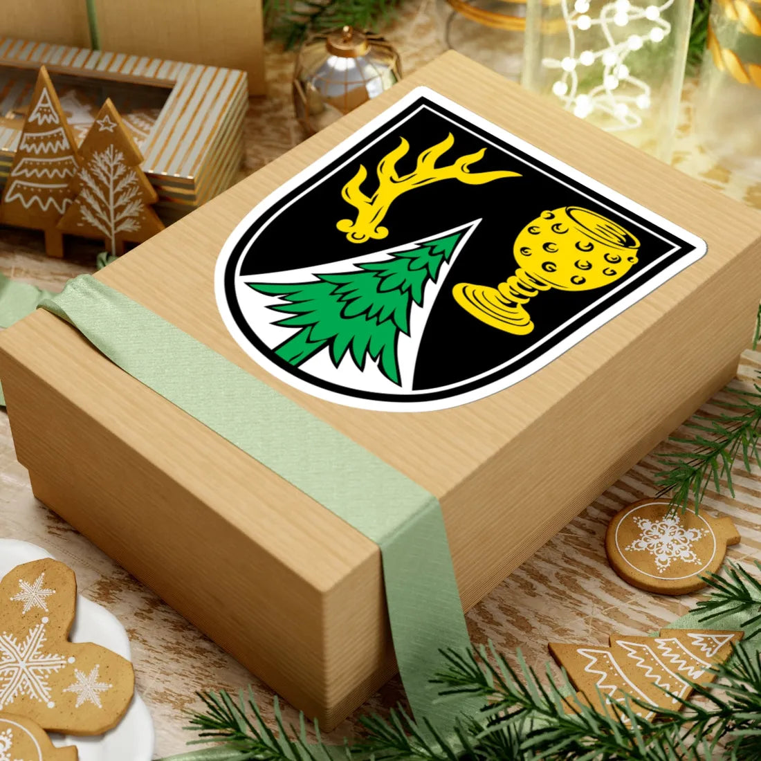 DEU Bayerisch Eisenstein COA (Germany) (Coat of Arms) STICKER Vinyl Kiss-Cut Decal - The Sticker Space