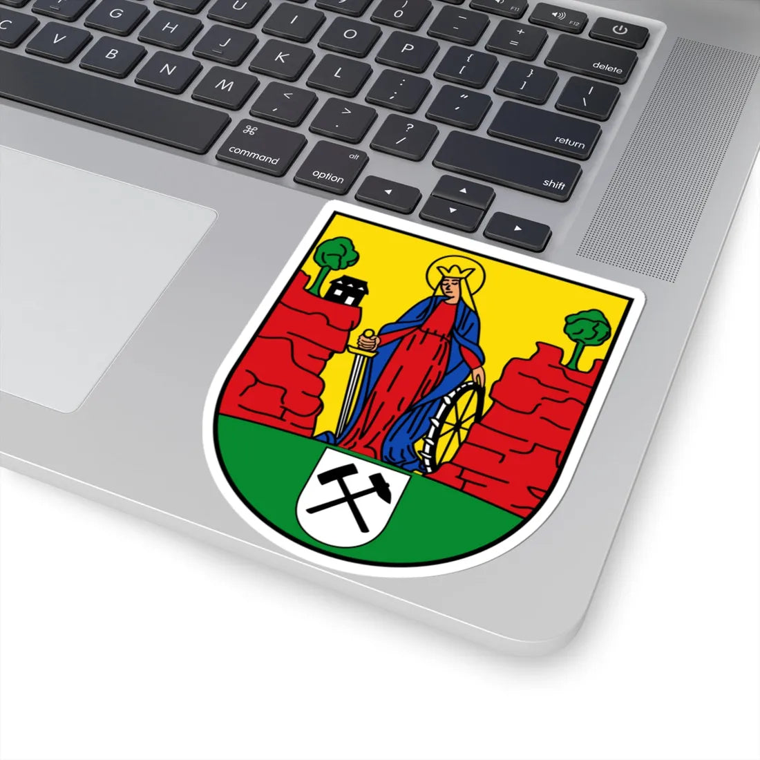DEU Buchholz Erzgebirge COA (Germany) (Coat of Arms) STICKER Vinyl Kiss-Cut Decal - The Sticker Space