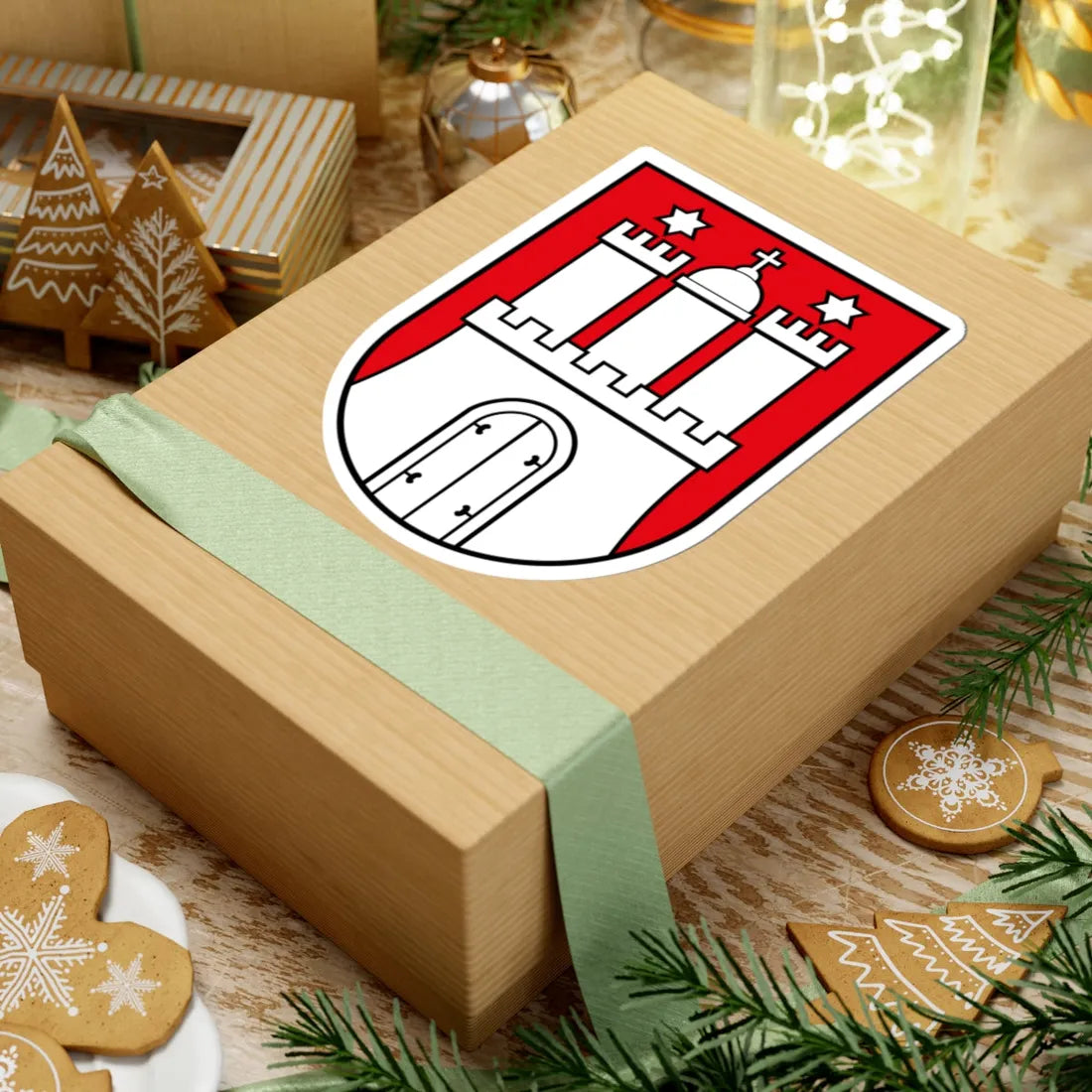 DEU Hamburg COA (Germany) (Coat of Arms) STICKER Vinyl Kiss-Cut Decal - The Sticker Space