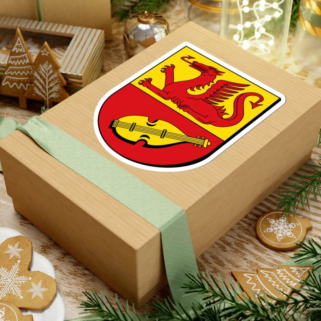 DEU Landkreis Alzey-Worms COA (Germany) (Coat of Arms) STICKER Vinyl Kiss-Cut Decal - The Sticker Space