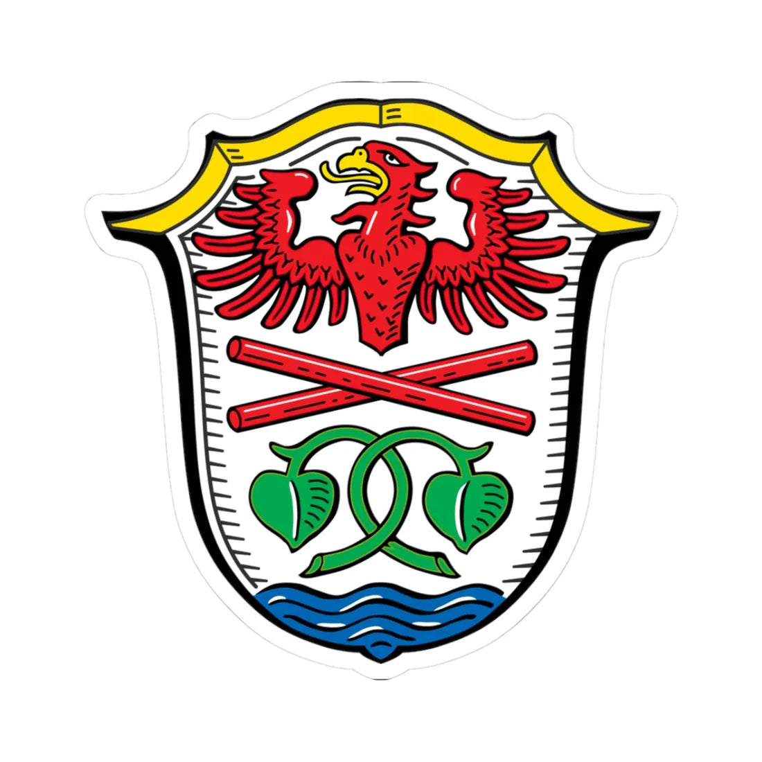 DEU Landkreis Miesbach COA (Germany) (Coat of Arms) STICKER Vinyl Kiss-Cut Decal - The Sticker Space