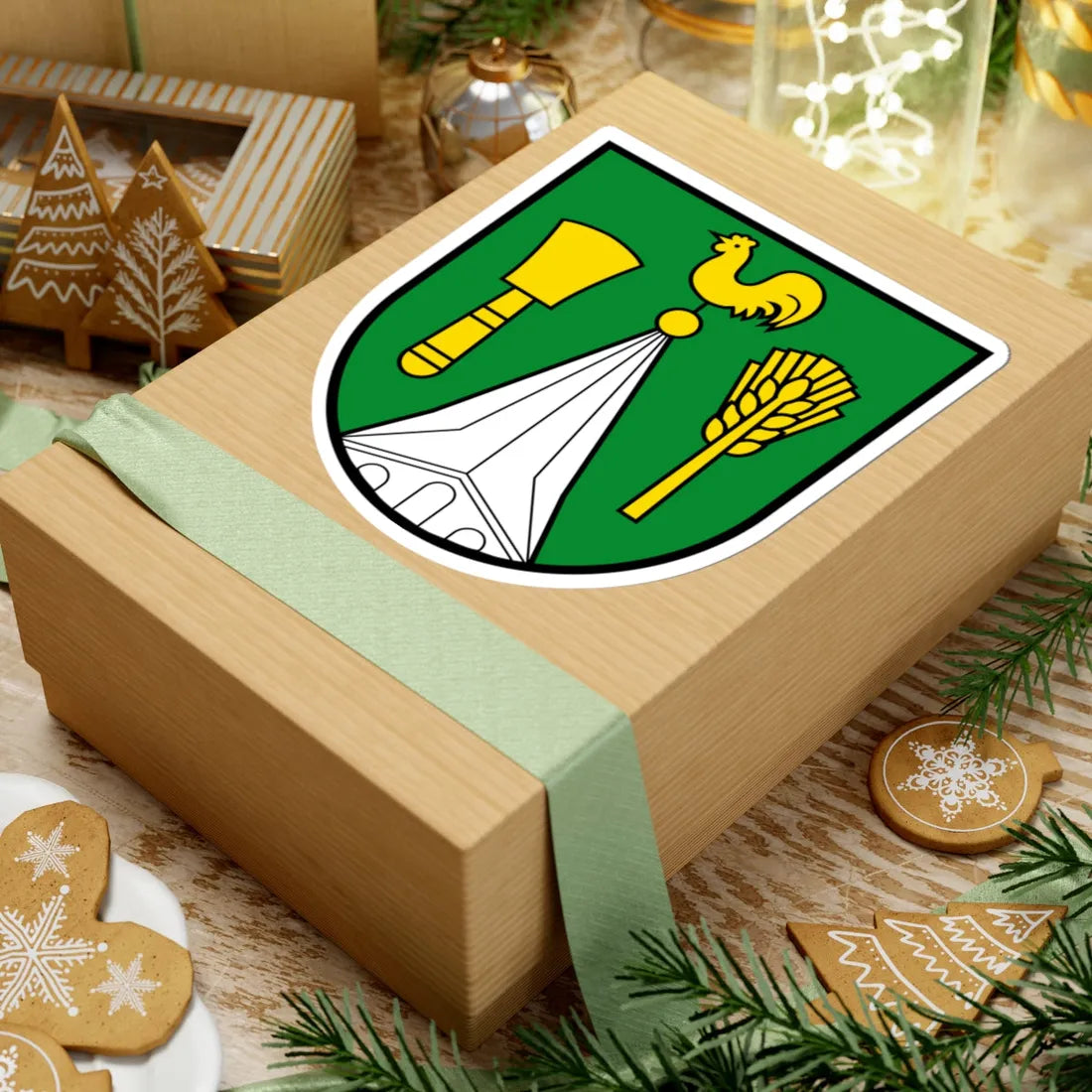 DEU Wusterhusen COA (Germany) (Coat of Arms) STICKER Vinyl Kiss-Cut Decal - The Sticker Space