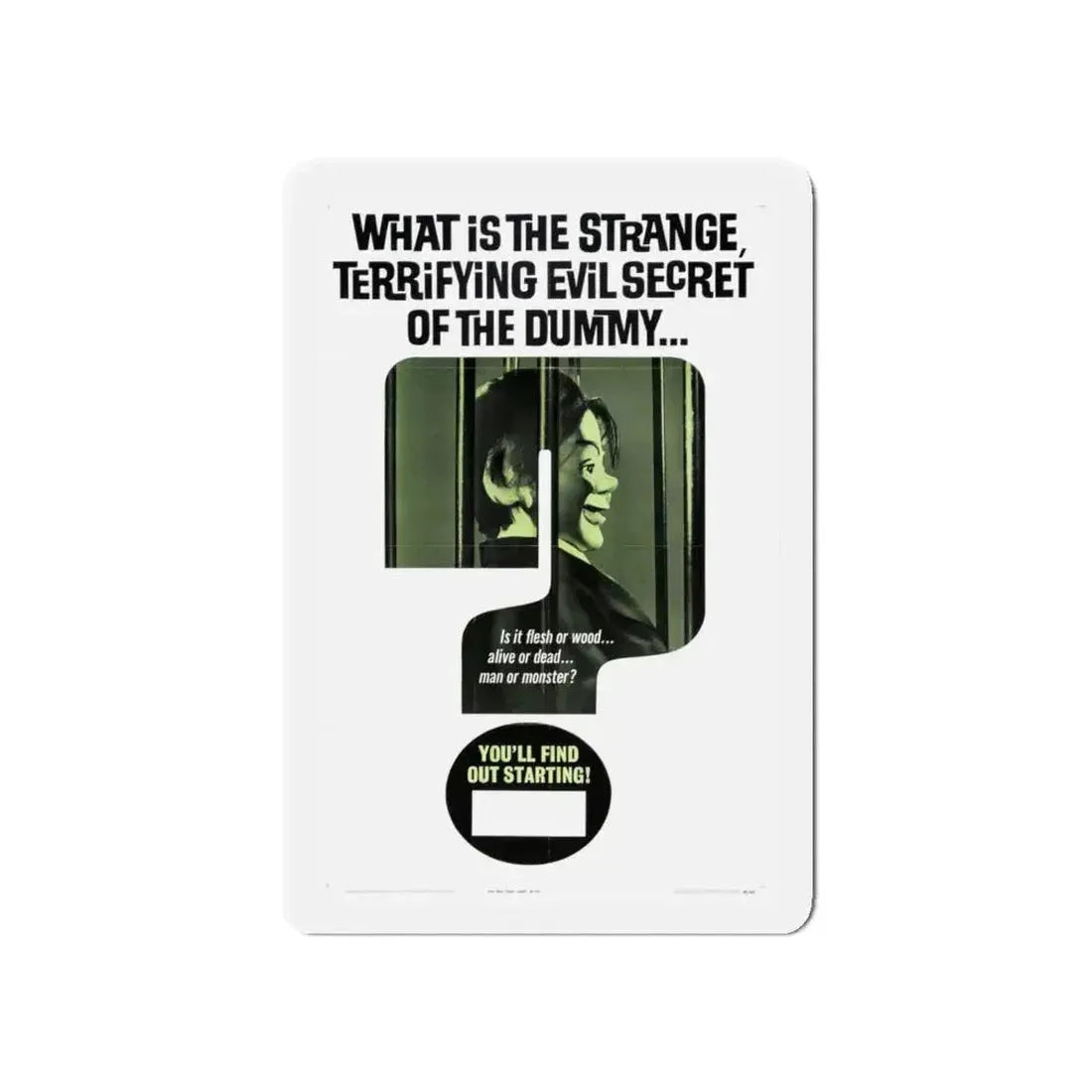 DEVIL DOLL (TEASER) 1964 Movie Poster - Refrigerator Magnet - The Sticker Space