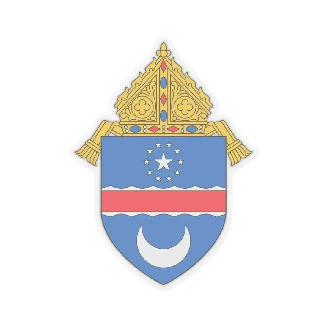 Diocese of Arlington - STICKER Vinyl Kiss-Cut Decal 6 Inch Transparent - The Sticker Space