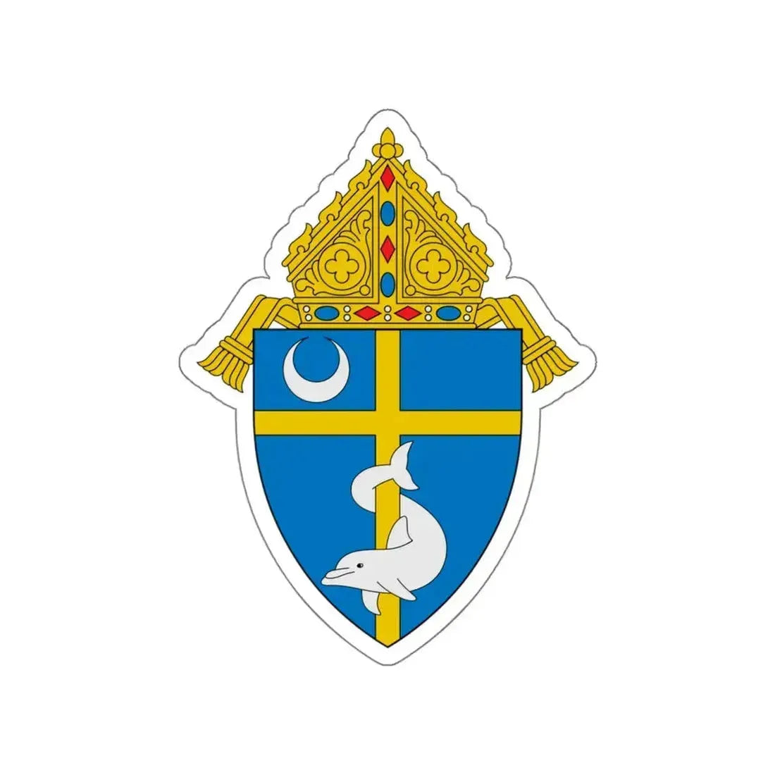 Diocese of Syracuse - STICKER Vinyl Die-Cut Decal White Die-Cut 5 Inch - The Sticker Space