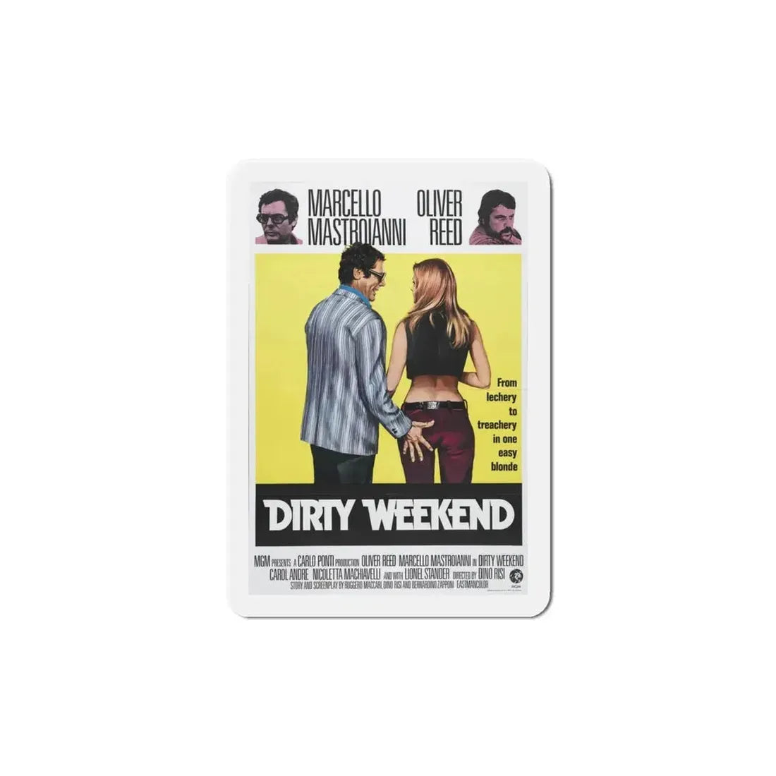 Dirty Weekend 1973 Movie Poster Refrigerator Magnet - The Sticker Space
