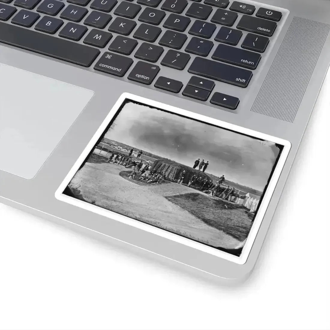 District of Columbia. Detachment of Company K, 3D Massachusetts Heavy Artillery, by Guns of Fort Stevens (U.S. Civil War) STICKER Vinyl Kiss-Cut Decal - The Sticker Space