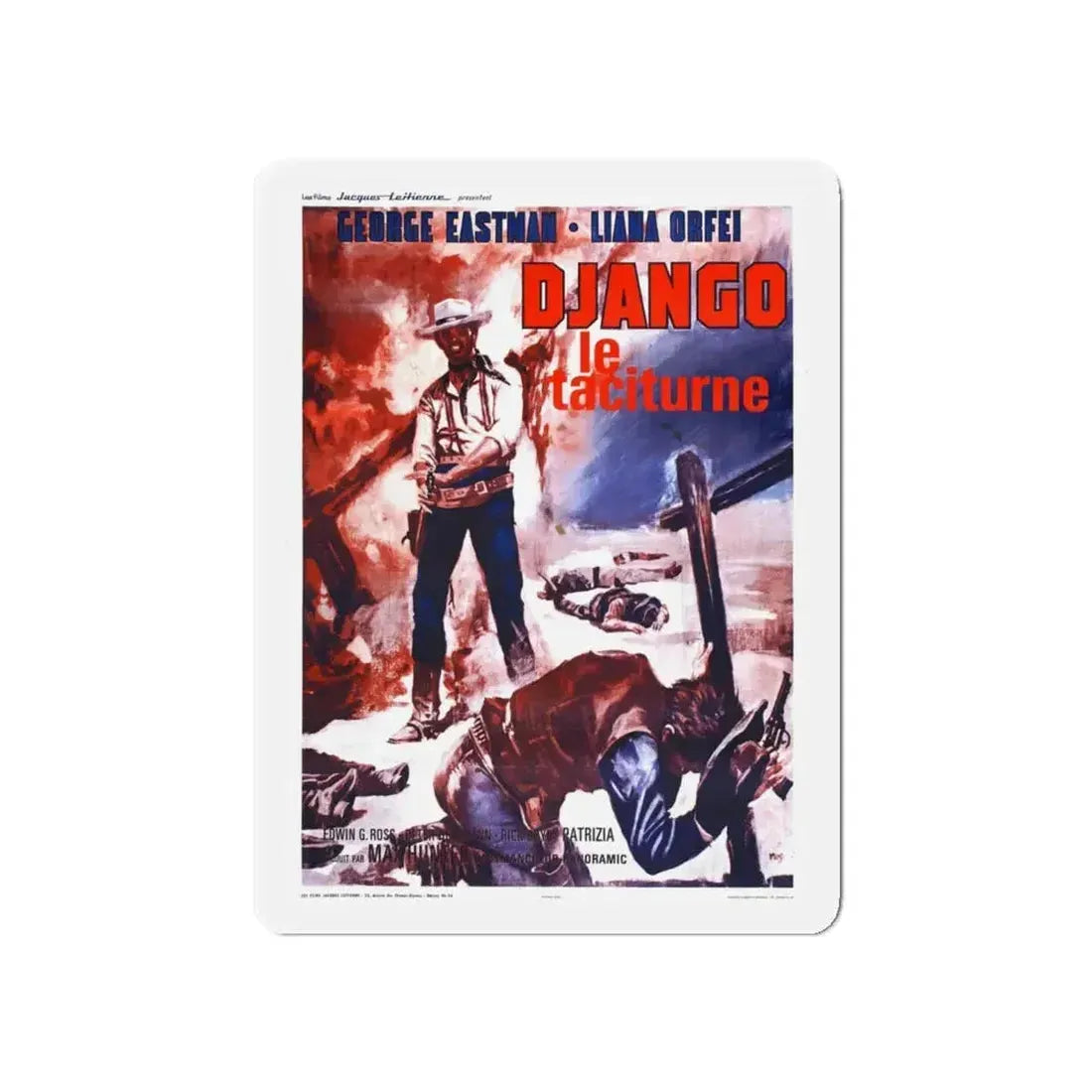DJANGO KILLS SOFTLY 1967 Movie Poster - Refrigerator Magnet - The Sticker Space