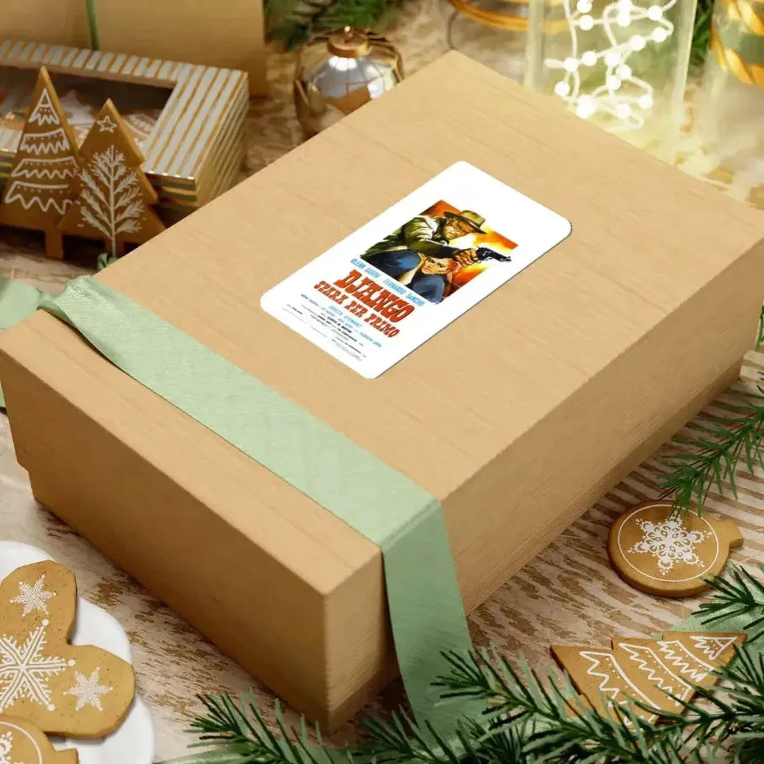 DJANGO SHOOTS FIRST 1966 Movie Poster - STICKER Vinyl Kiss-Cut Decal - The Sticker Space