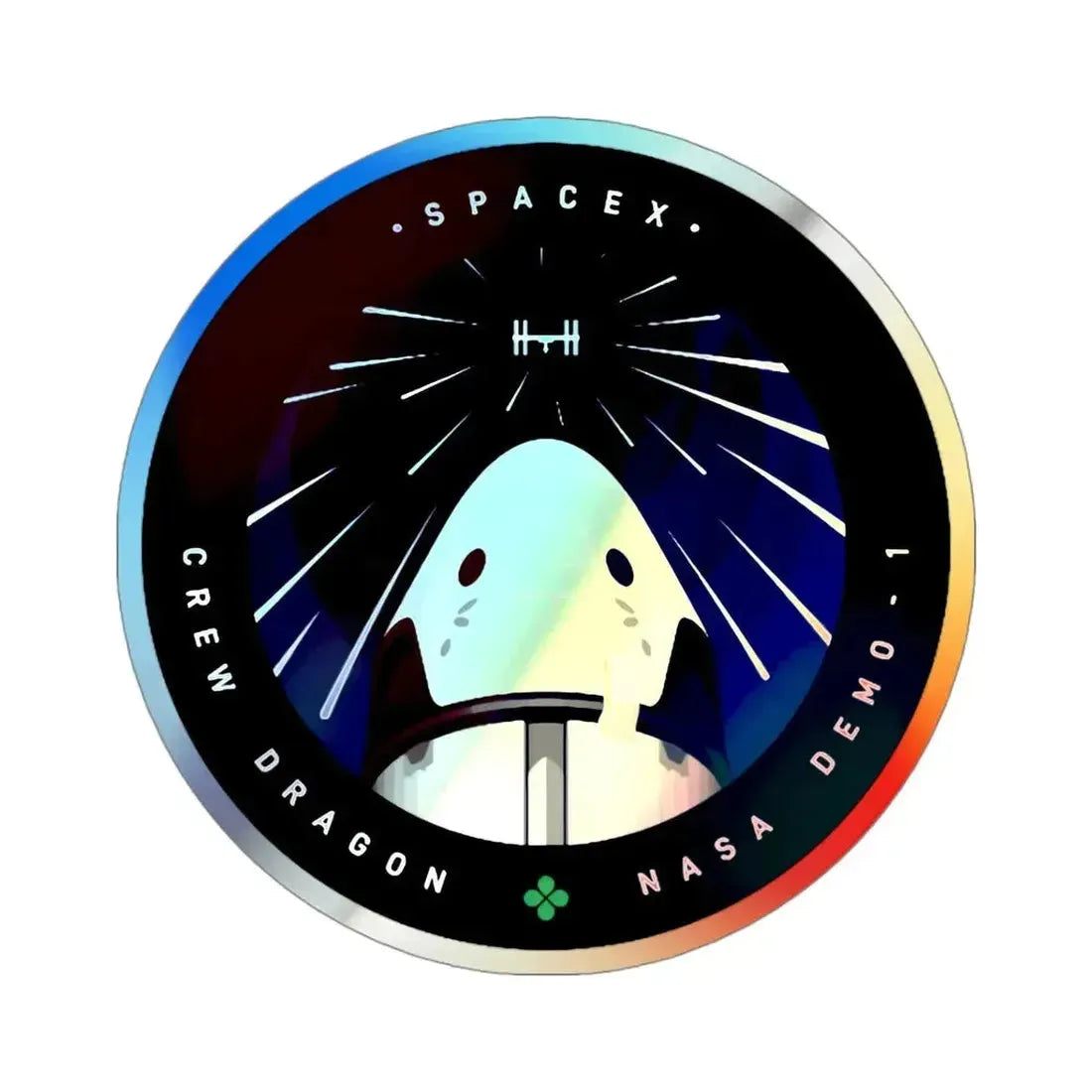 DM-1 (SpaceX) Holographic STICKER Die-Cut Vinyl Decal - The Sticker Space