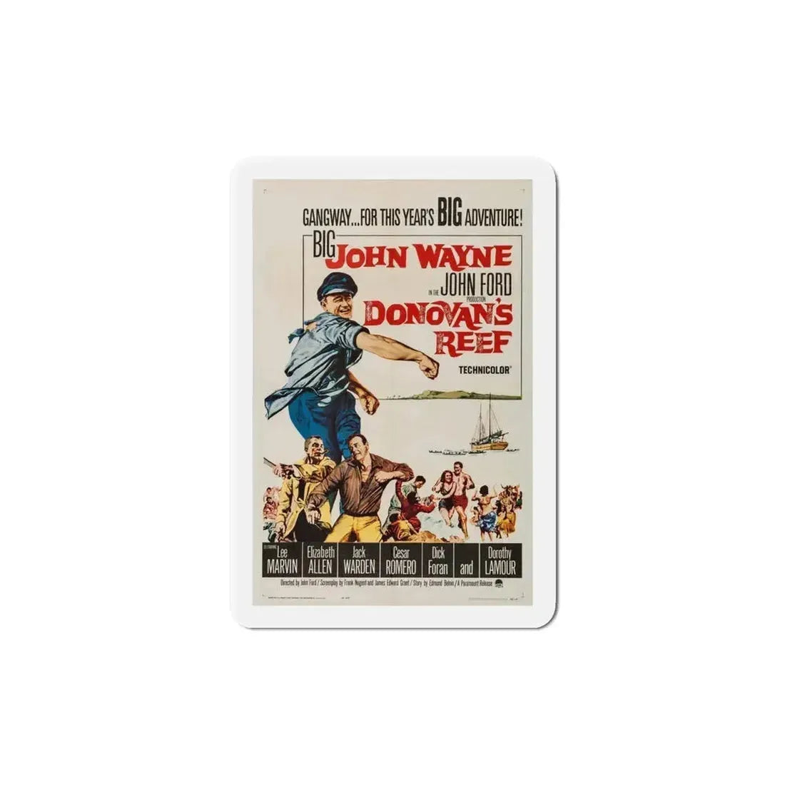 Donovan's Reef 1963 Movie Poster Refrigerator Magnet - The Sticker Space