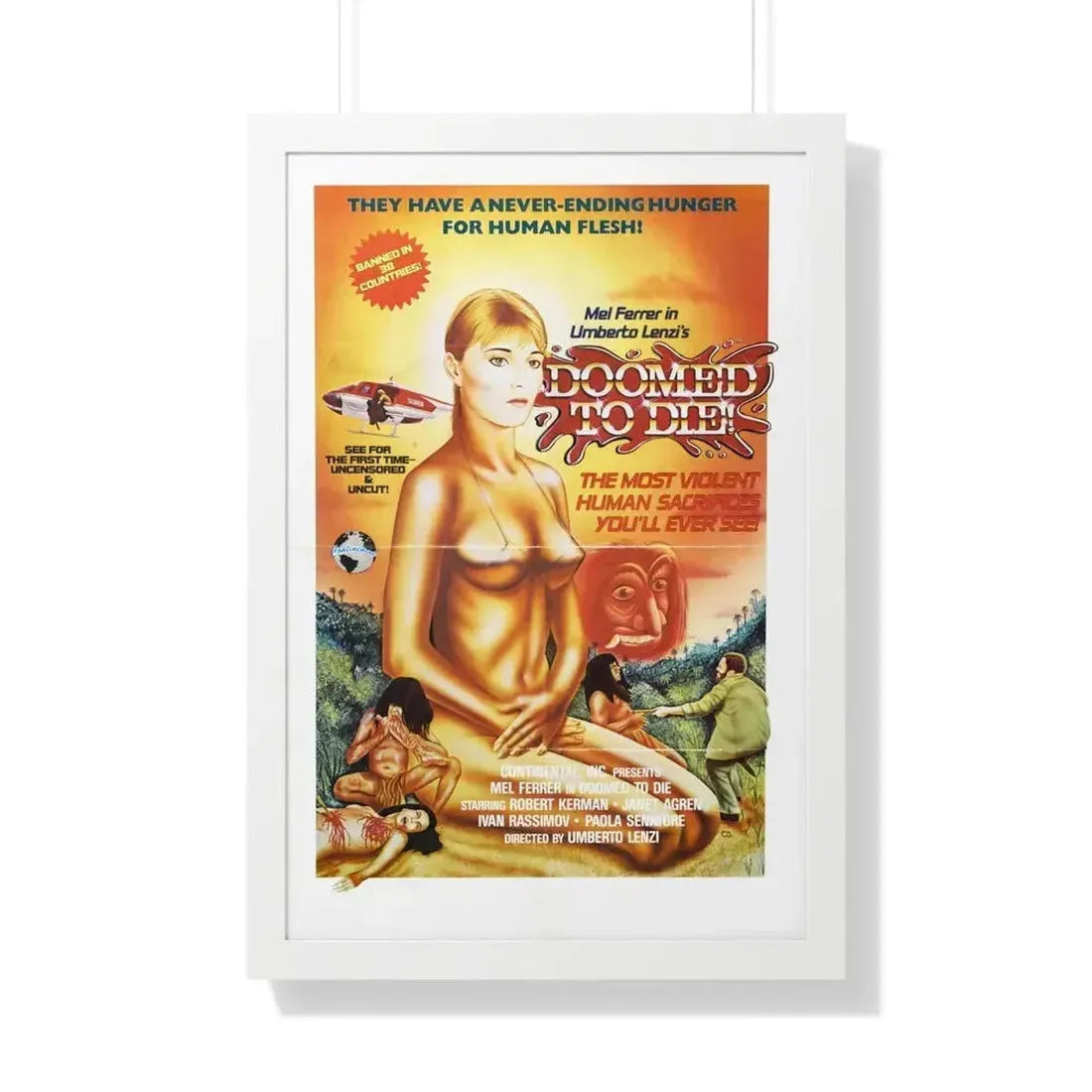 DOOMED TO DIE (EATEN ALIVE) 1980 - Framed Movie Poster - The Sticker Space