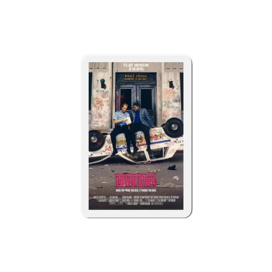 Downtown 1990 Movie Poster Refrigerator Magnet - The Sticker Space