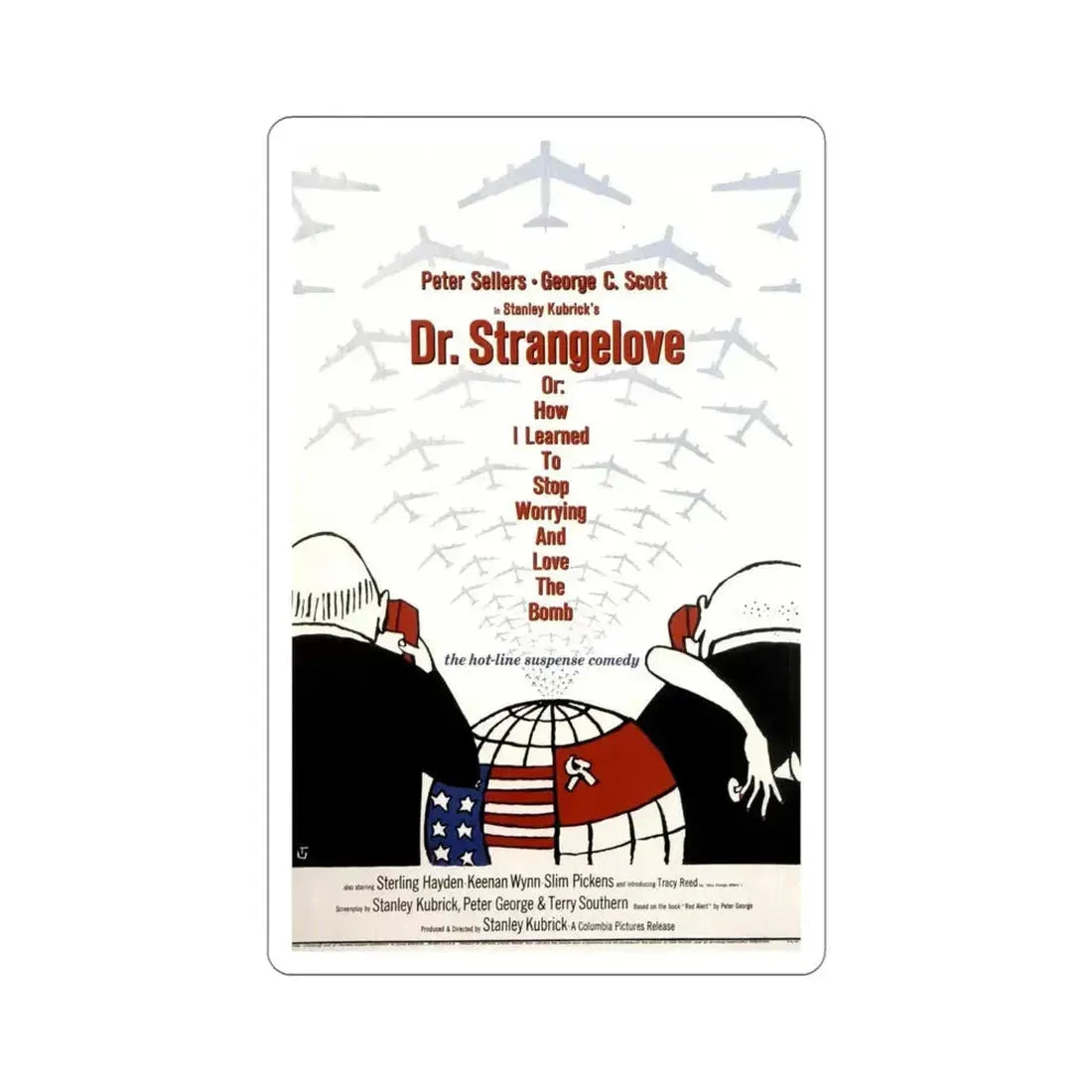 Dr Strangelove or How I Learned to Stop Worrying and Love the Bomb 1964 Movie Poster STICKER Vinyl Die-Cut Decal - The Sticker Space