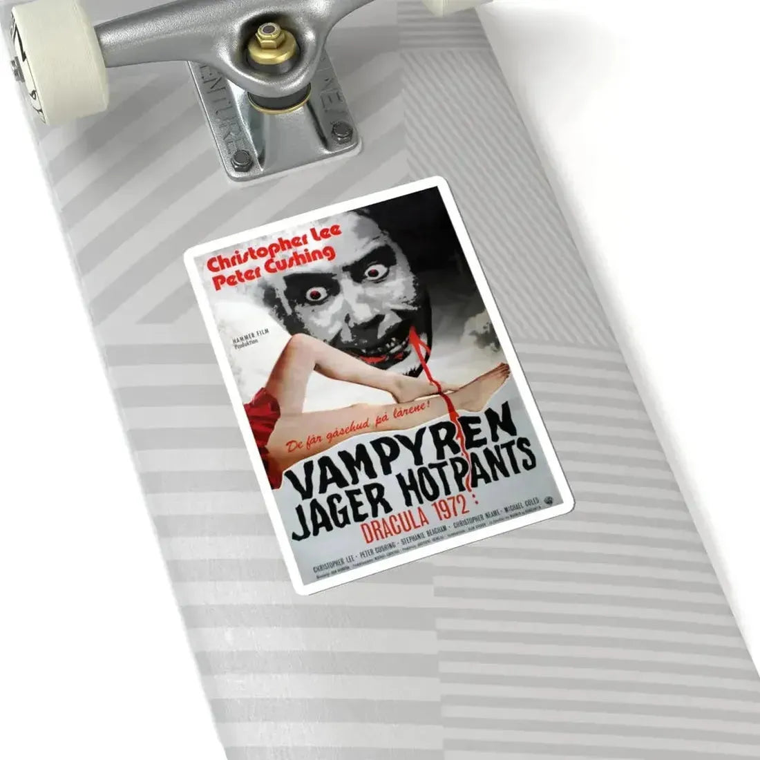 DRACULA A.D. 1972 (DANISH) Movie Poster - STICKER Vinyl Kiss-Cut Decal - The Sticker Space