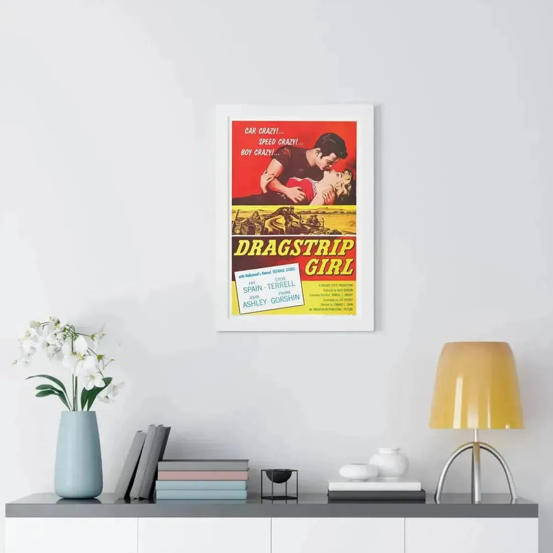 DRAGSTRIP GIRL 1957 - Framed Movie Poster - The Sticker Space