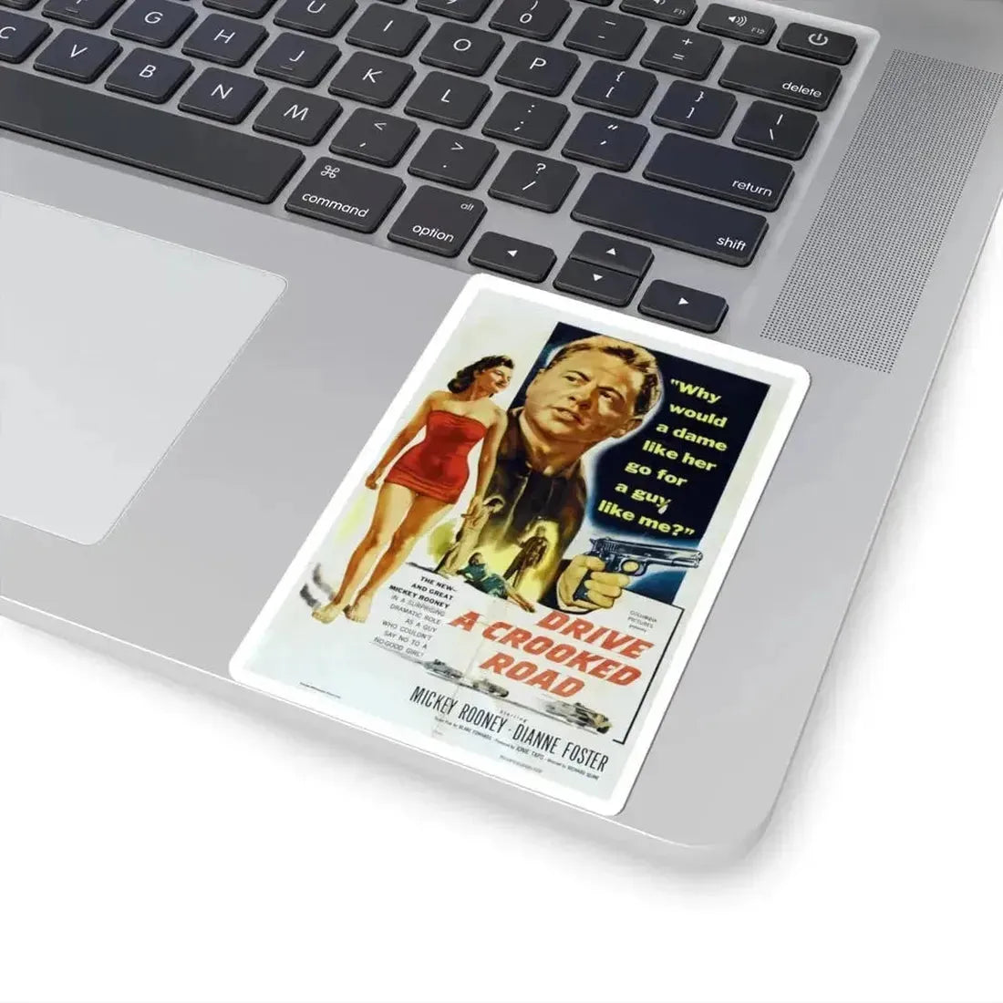 Drive a Crooked Road 1954 Movie Poster - STICKER Vinyl Kiss-Cut Decal - The Sticker Space