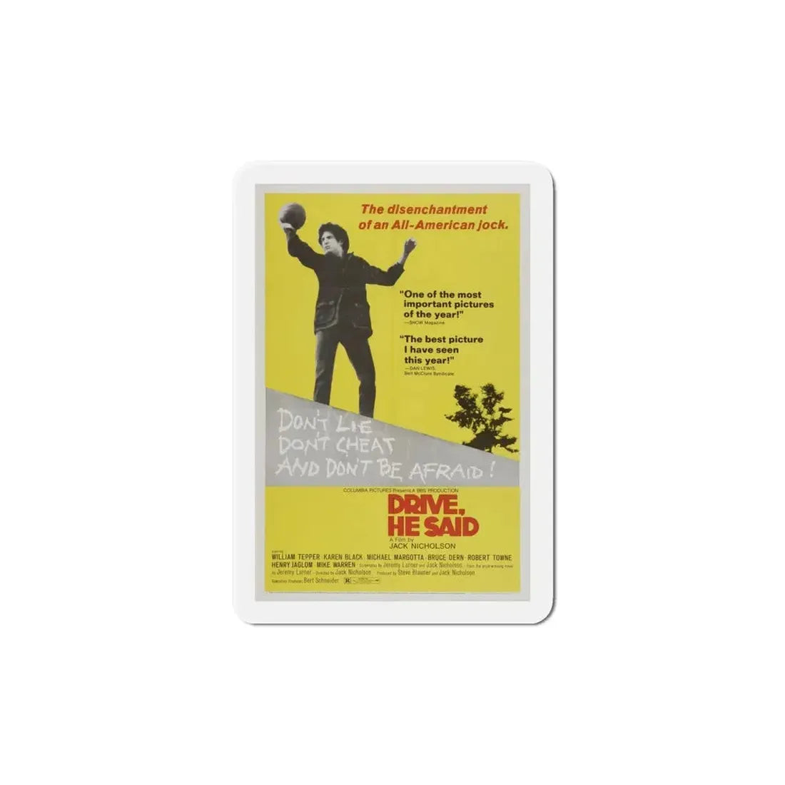 Drive He Said 1971 Movie Poster Refrigerator Magnet - The Sticker Space
