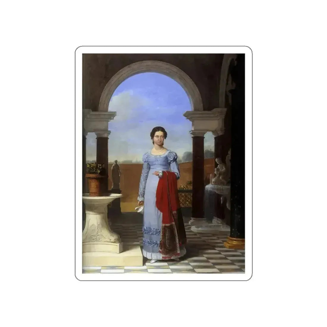 DUCQ, Joseph-Francois - Portrait of Colette Versavel, Wife of Isaac J. de Meyer (Artwork) STICKER Vinyl Die-Cut Decal - The Sticker Space