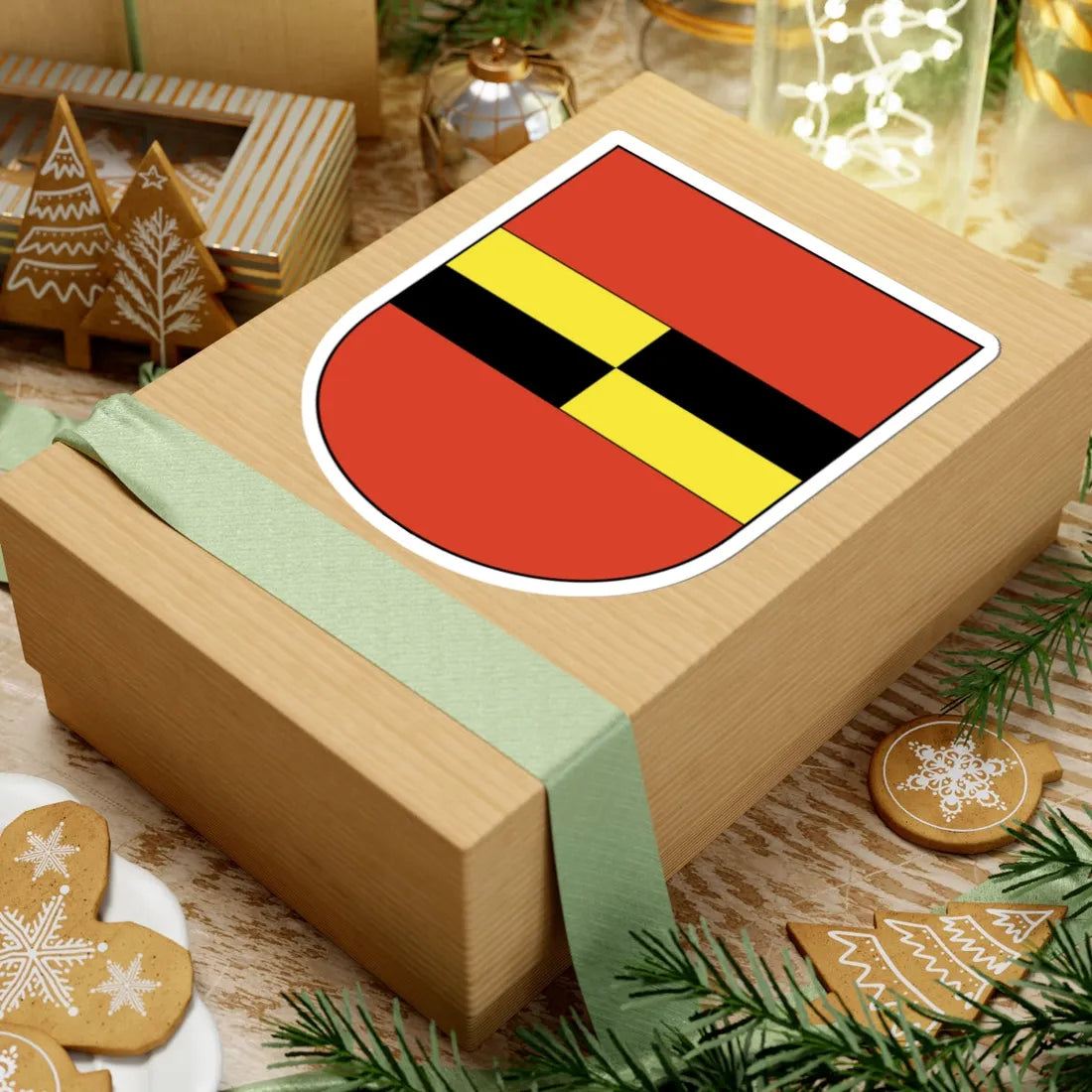 Duernten-blazon (Switzerland) (Coat of Arms) STICKER Vinyl Kiss-Cut Decal - The Sticker Space