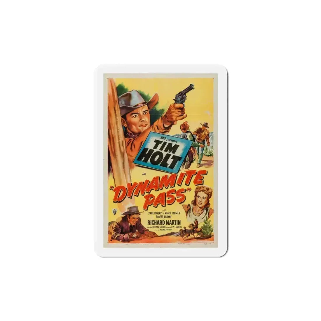 Dynamite Pass 1950 Movie Poster Refrigerator Magnet - The Sticker Space