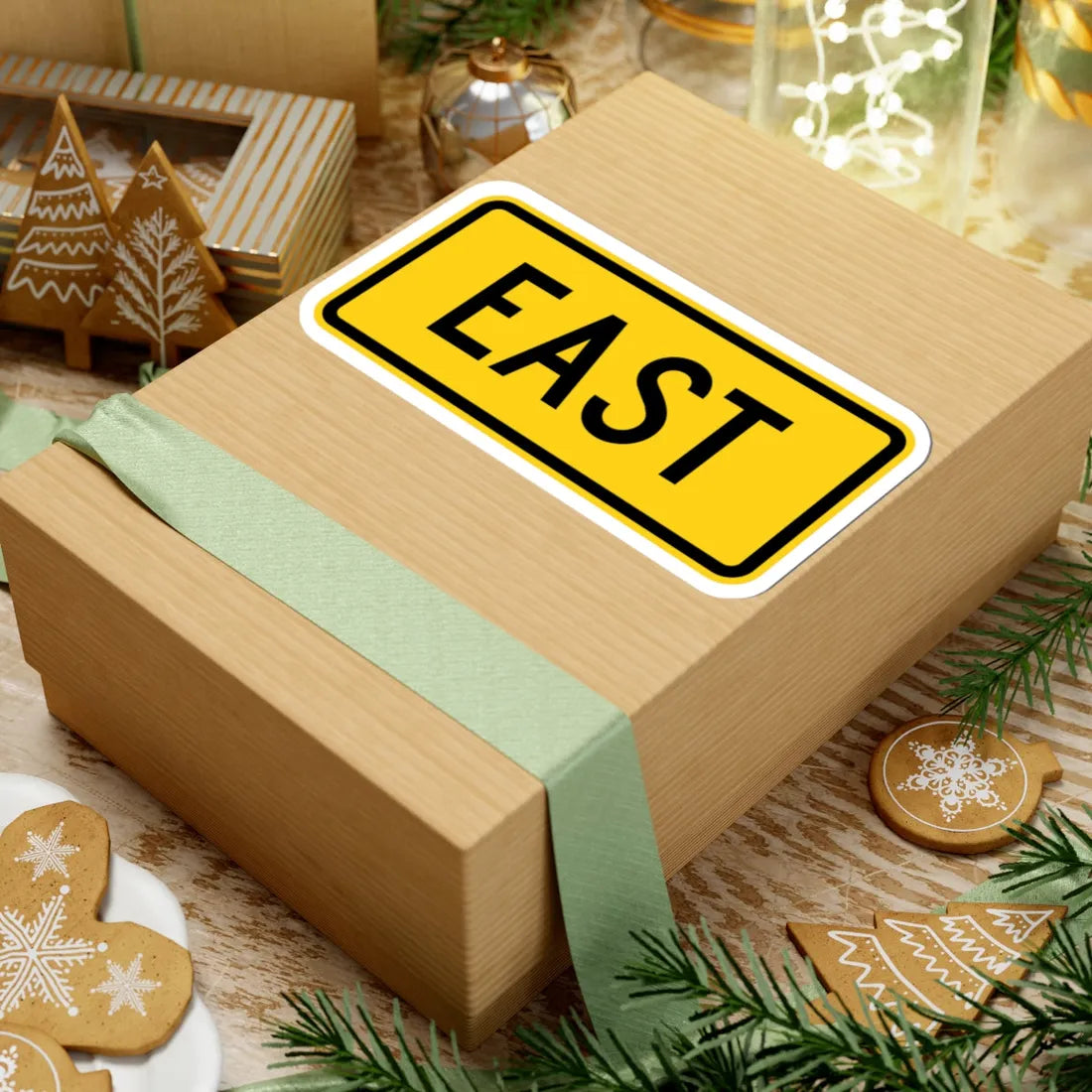 East plate small Wyoming (Wyoming) (Road Sign) STICKER Vinyl Kiss-Cut Decal - The Sticker Space