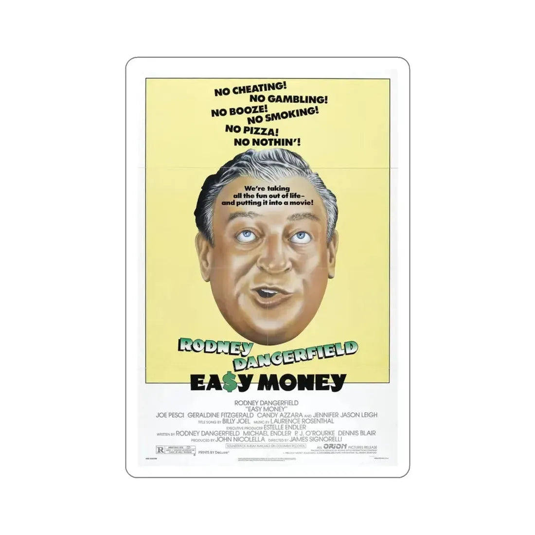 Easy Money 1983 Movie Poster STICKER Vinyl Die-Cut Decal - The Sticker Space