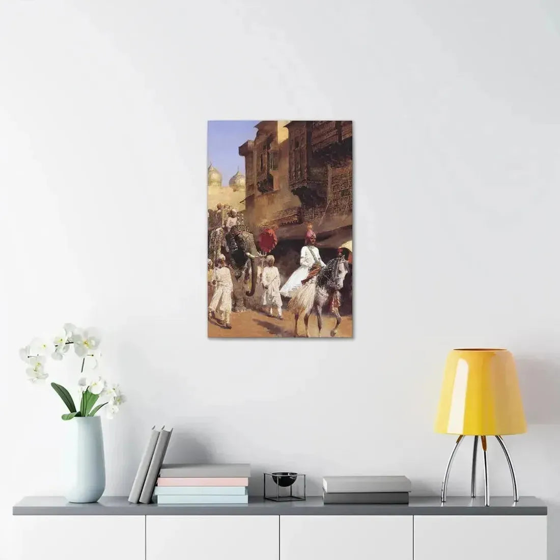 Edwin Lord Weeks (1849-1903) Indian Prince And Parade Cermony - Canvas Wall Art - The Sticker Space