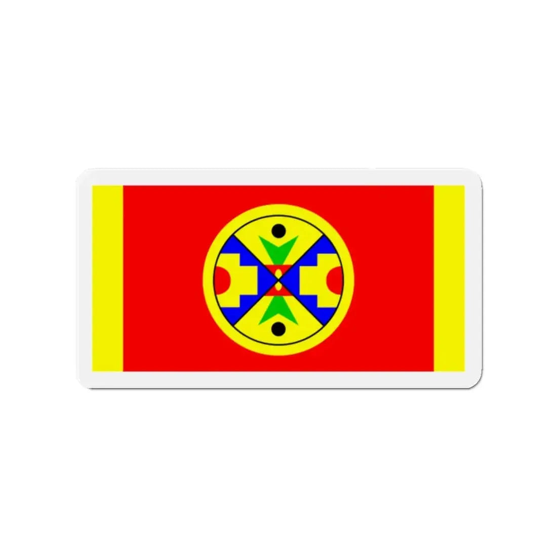 Eel Ground First Nation Flag - Refrigerator Magnet 2 Inch - The Sticker Space