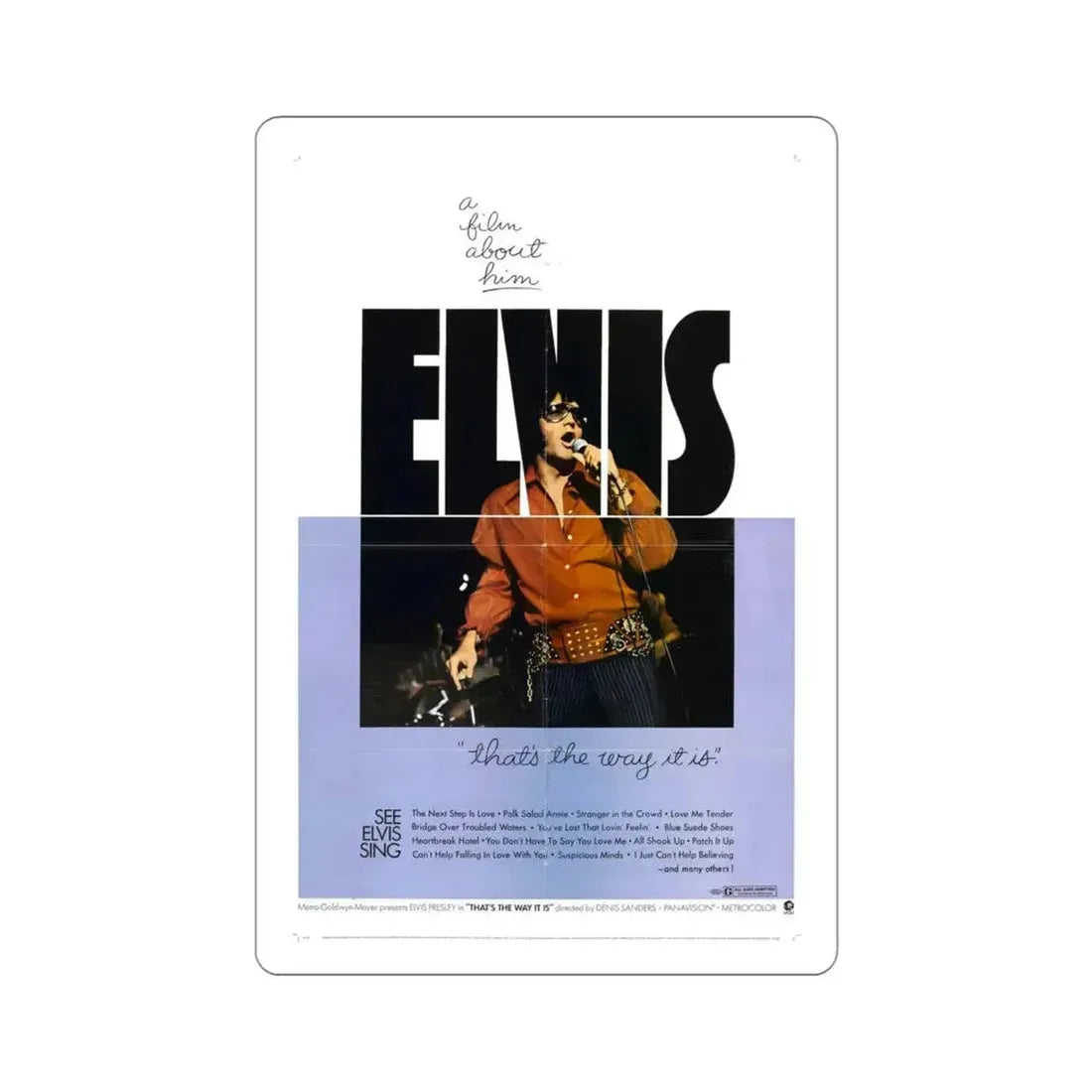 Elvis That's the Way It Is 1970 Movie Poster STICKER Vinyl Die-Cut Decal - The Sticker Space