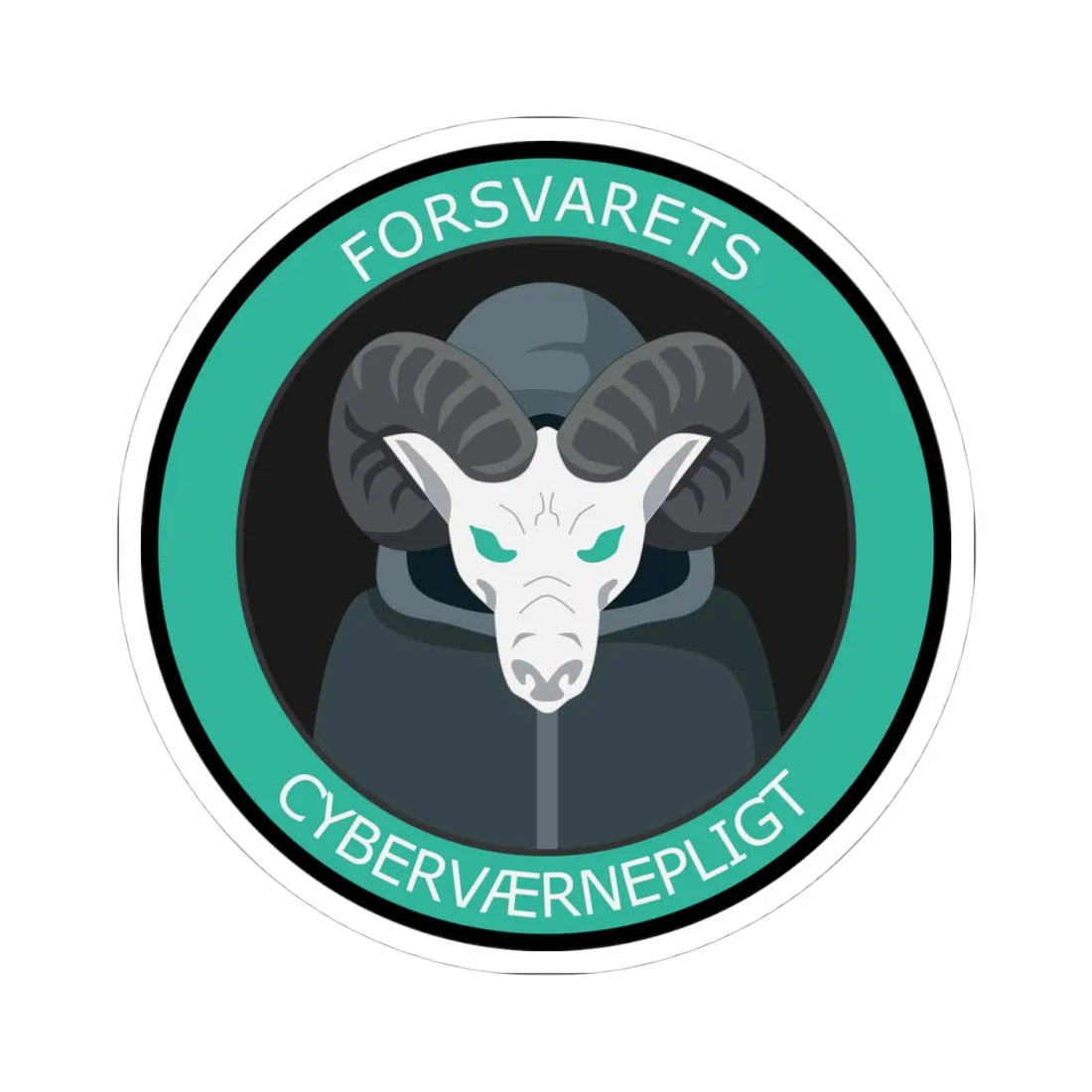 Emblem for Cyber-conscription Denmark (Denmark) (Coat of Arms) STICKER Vinyl Kiss-Cut Decal - The Sticker Space