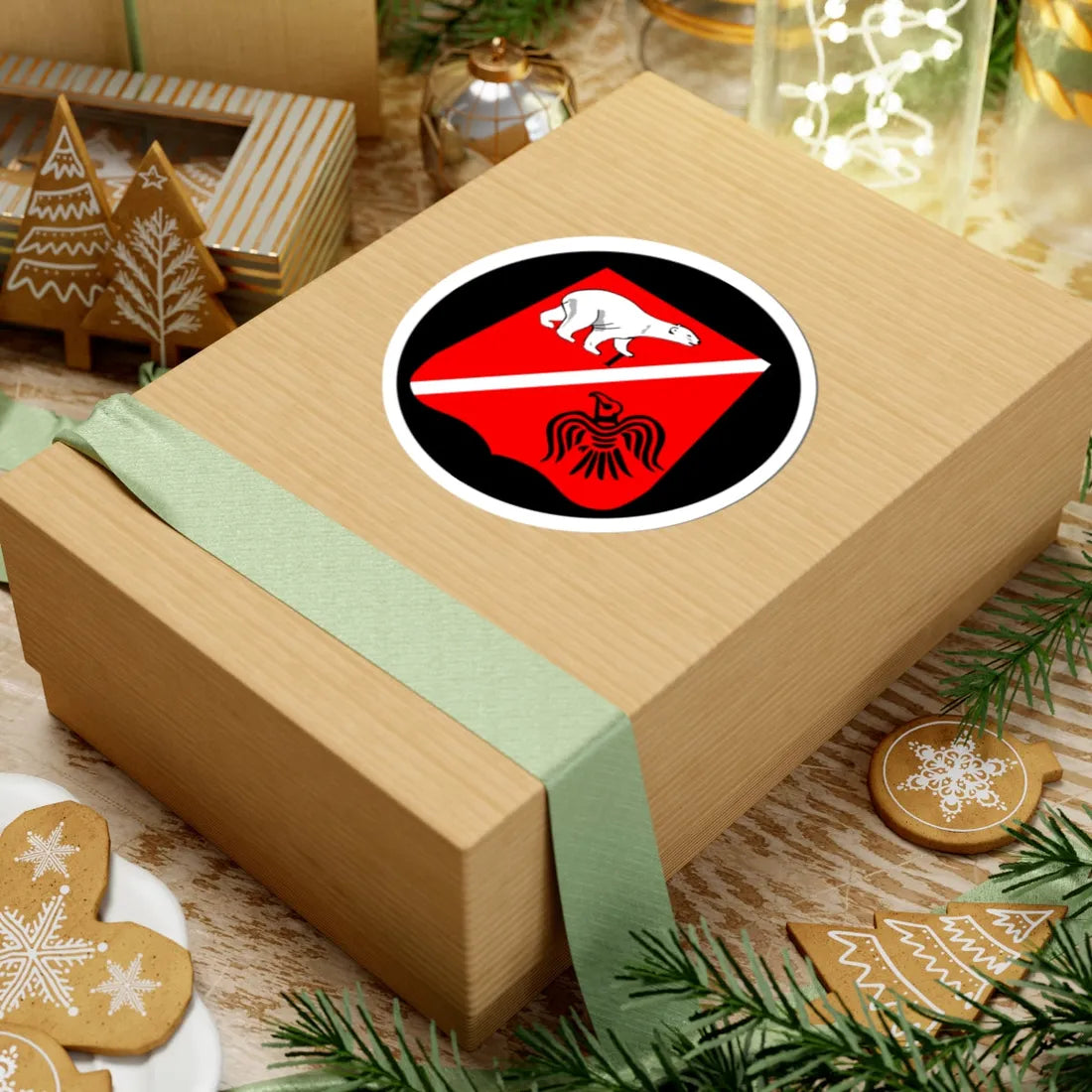 Emblem for the 1-I-GHR (Denmark) (Coat of Arms) STICKER Vinyl Kiss-Cut Decal - The Sticker Space