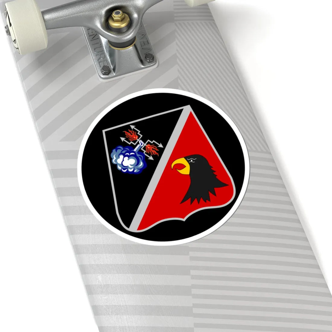 Emblem for the 1-V-GHR (Denmark) (Coat of Arms) STICKER Vinyl Kiss-Cut Decal - The Sticker Space