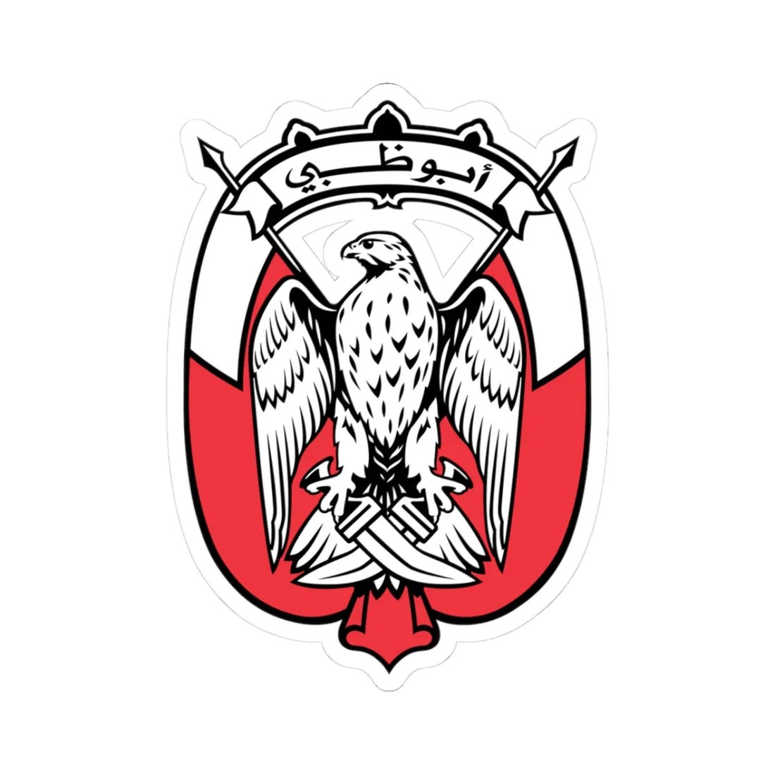 Emblem of Abu Dhabi (United Arab Emirates) (Coat of Arms) STICKER Vinyl Kiss-Cut Decal - The Sticker Space