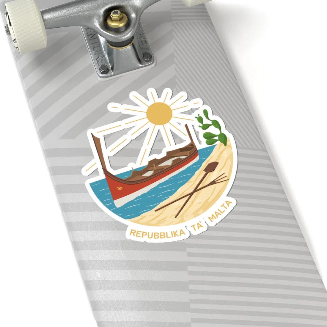 Emblem of Malta 1975-1988 (Malta) (Coat of Arms) STICKER Vinyl Kiss-Cut Decal - The Sticker Space