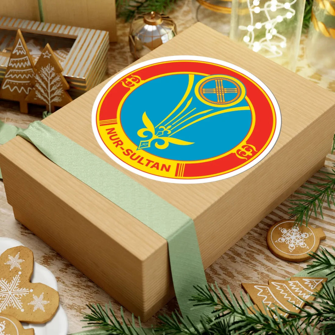 Emblem of Nur-Sultan-1 (Kazakhstan) (Coat of Arms) STICKER Vinyl Kiss-Cut Decal - The Sticker Space