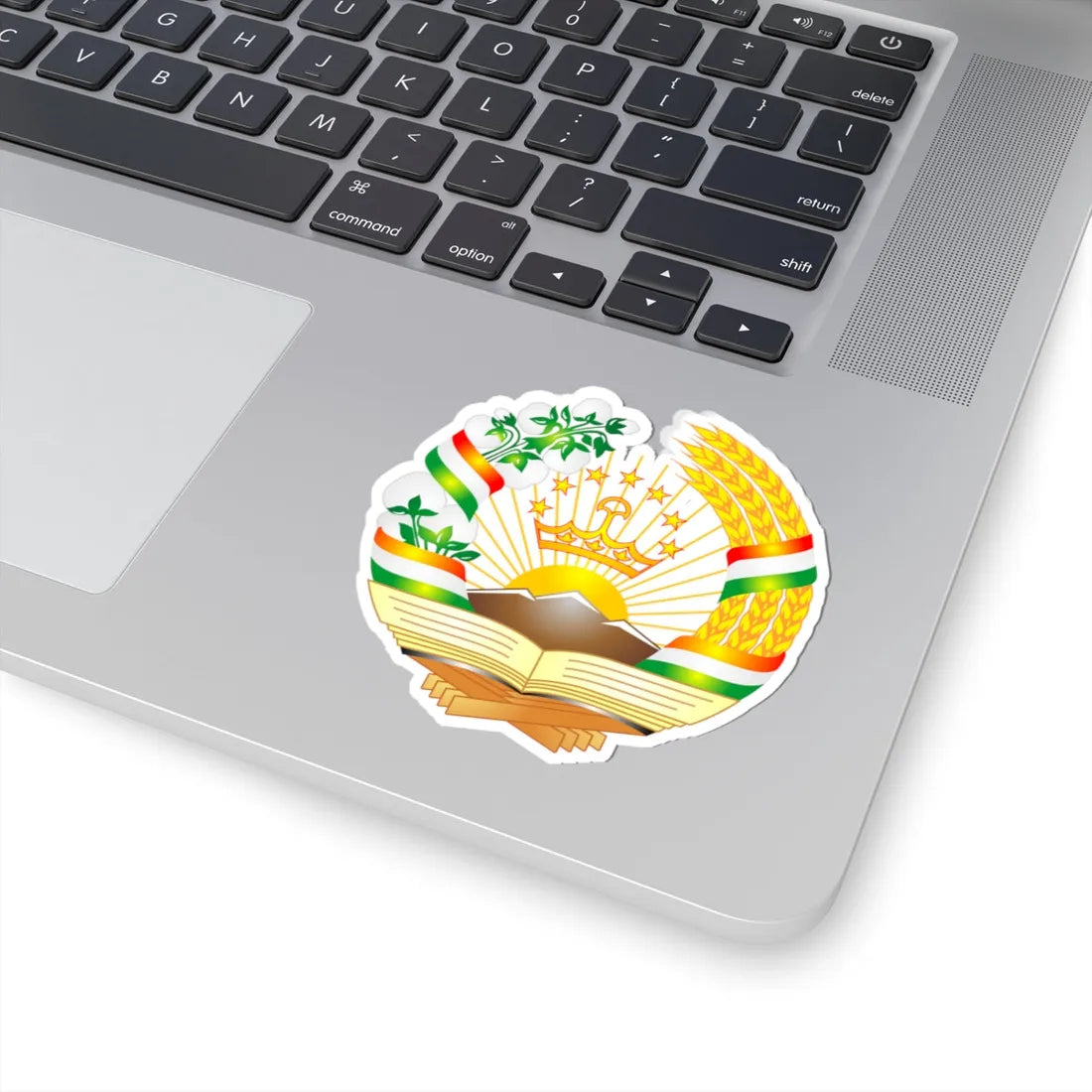 Emblem of Tajikistan 2 (Tajikistan) (Coat of Arms) STICKER Vinyl Kiss-Cut Decal - The Sticker Space