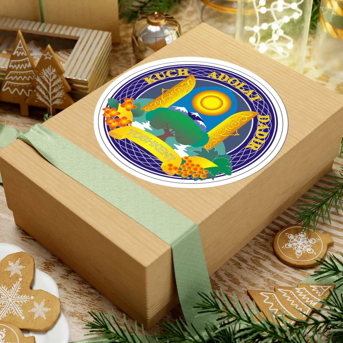 Emblem of Tashkent (Uzbekistan) (Coat of Arms) STICKER Vinyl Kiss-Cut Decal - The Sticker Space