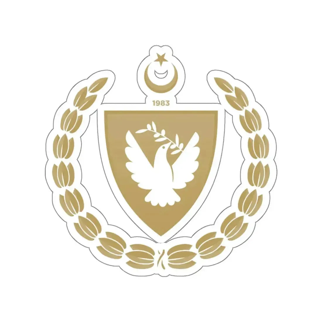 Emblem of the Presidency of the Turkish Republic of Northern Cyprus STICKER Vinyl Die-Cut Decal - The Sticker Space