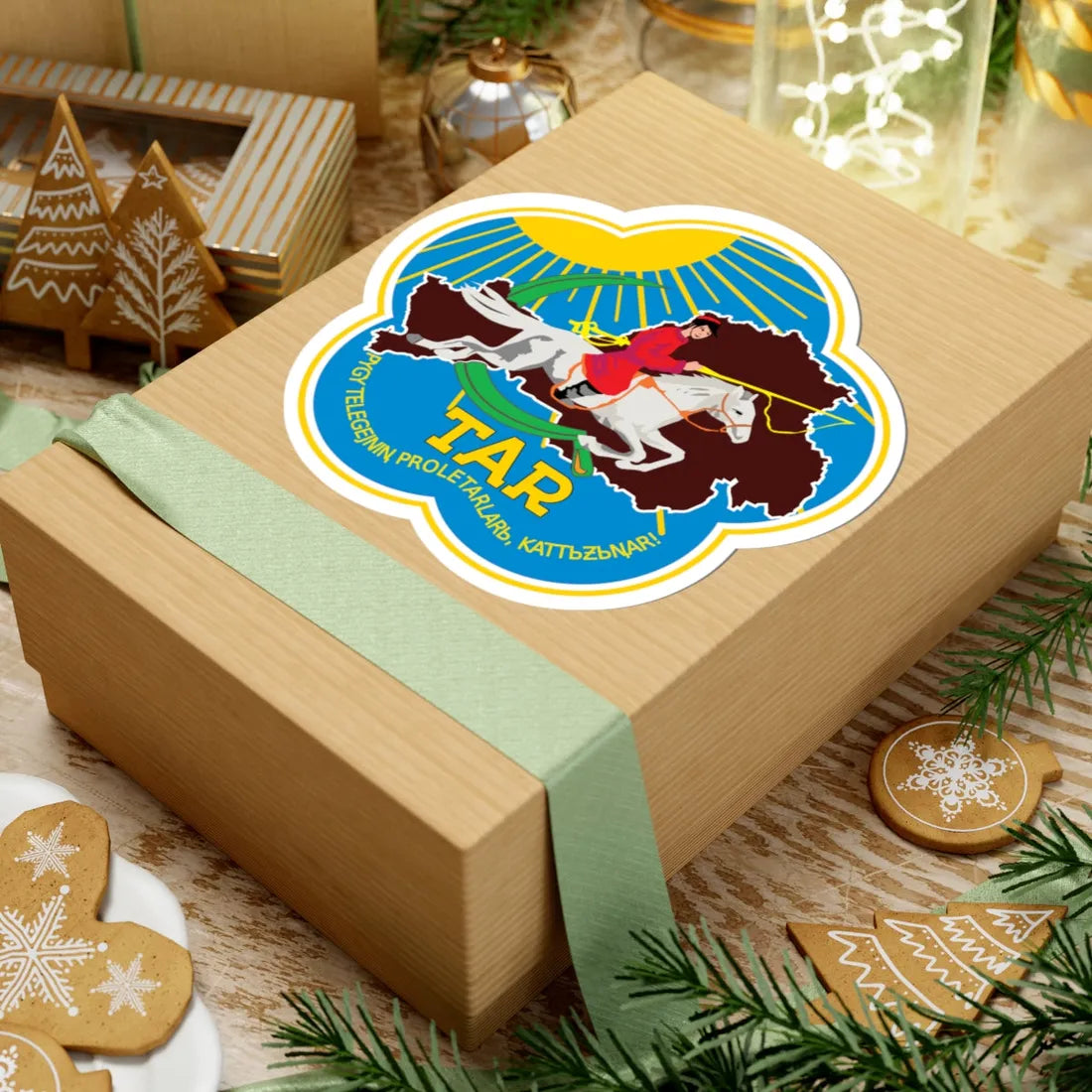 Emblem of the Tuvan Peoples Republic 1939-1941 (Soviet Union) (Coat of Arms) STICKER Vinyl Kiss-Cut Decal - The Sticker Space