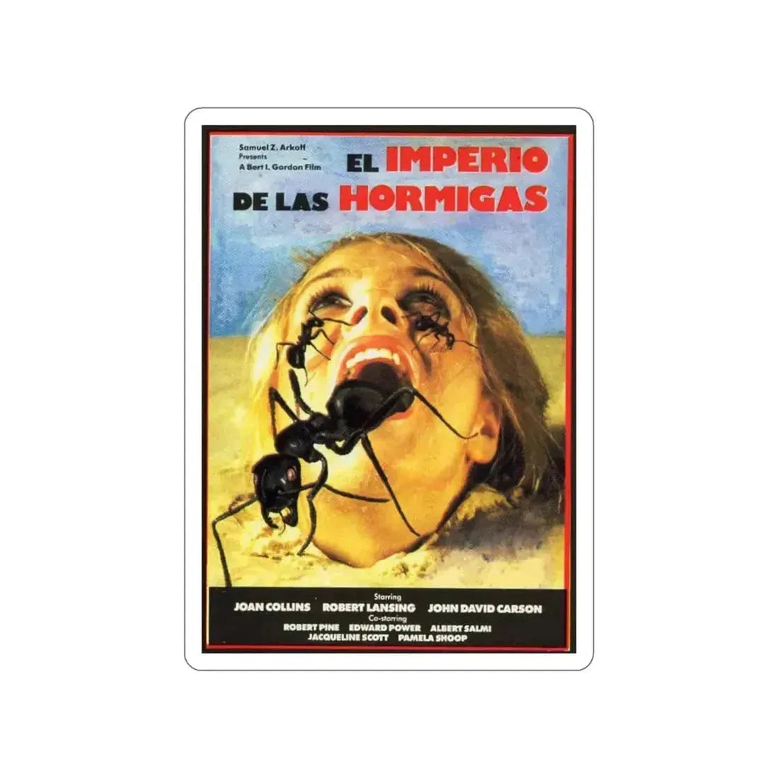 EMPIRE OF THE ANTS (SPANISH) 1977 Movie Poster STICKER Vinyl Die-Cut Decal - The Sticker Space