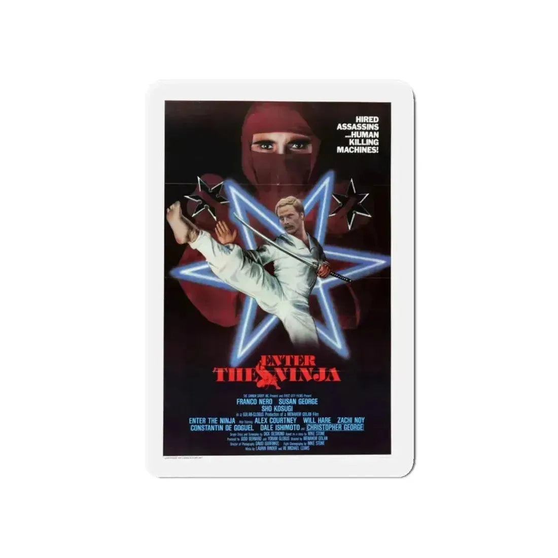 ENTER THE NINJA 1981 Movie Poster - Refrigerator Magnet - The Sticker Space