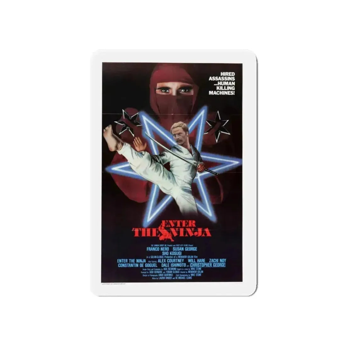 ENTER THE NINJA 1981 Movie Poster - Refrigerator Magnet - The Sticker Space