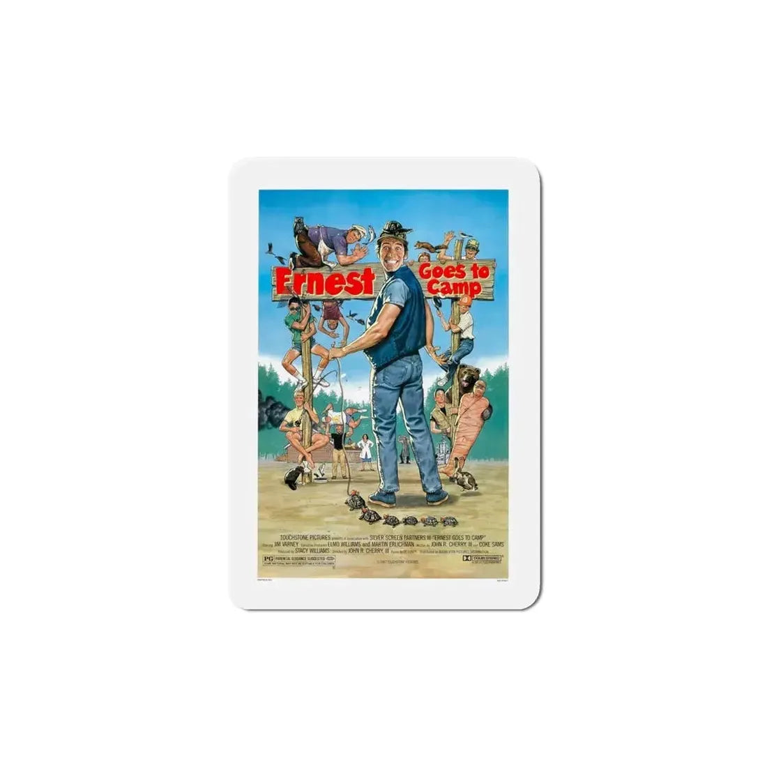 Ernest Goes to Camp 1987 Movie Poster Refrigerator Magnet - The Sticker Space