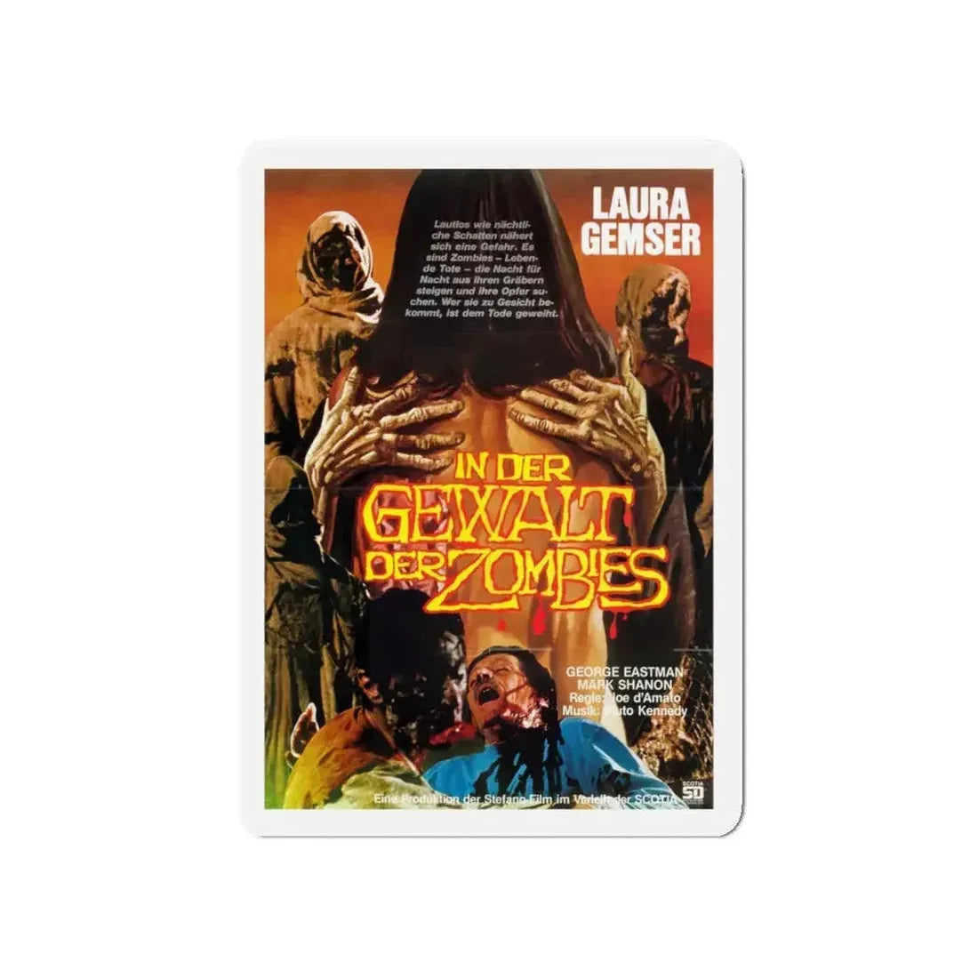 EROTIC NIGHTS OF THE LIVING DEAD (GERMAN) 1980 Movie Poster - Refrigerator Magnet - The Sticker Space