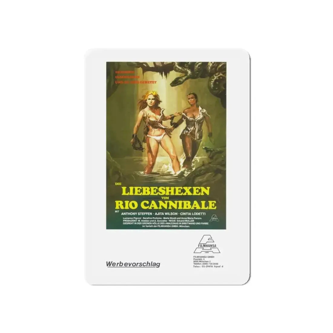 ESCAPE FROM HELL (GERMAN) 1980 Movie Poster - Refrigerator Magnet - The Sticker Space