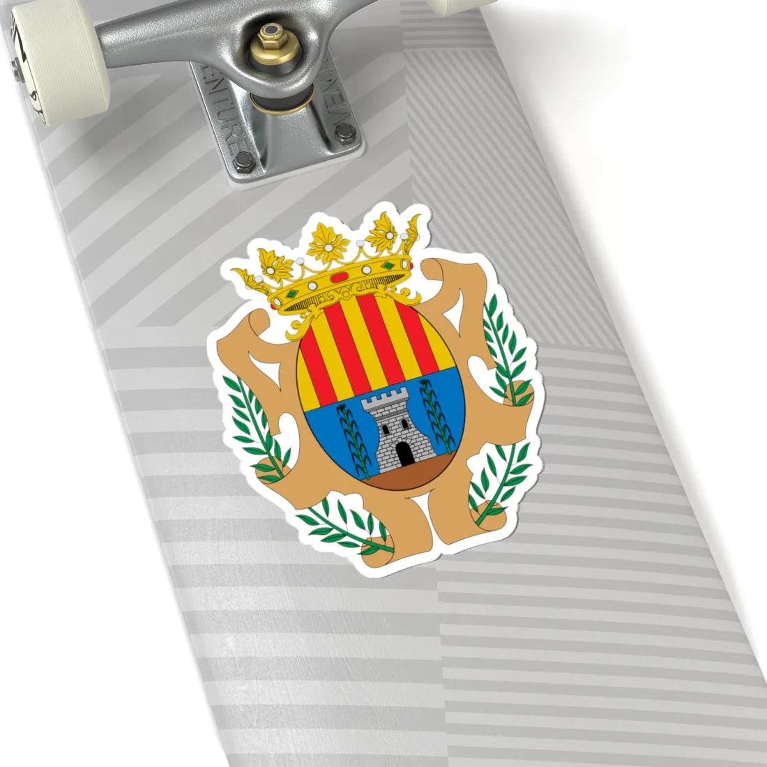 Escudo de Alcañiz (Spain) (Coat of Arms) STICKER Vinyl Kiss-Cut Decal - The Sticker Space
