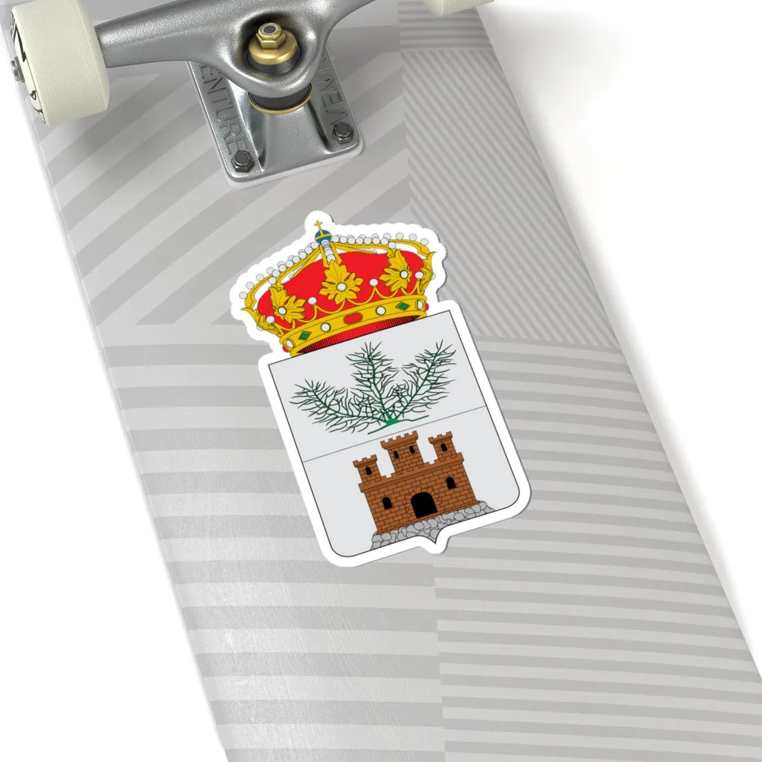 Escudo de Alcalá de la Selva (Spain) (Coat of Arms) STICKER Vinyl Kiss-Cut Decal - The Sticker Space
