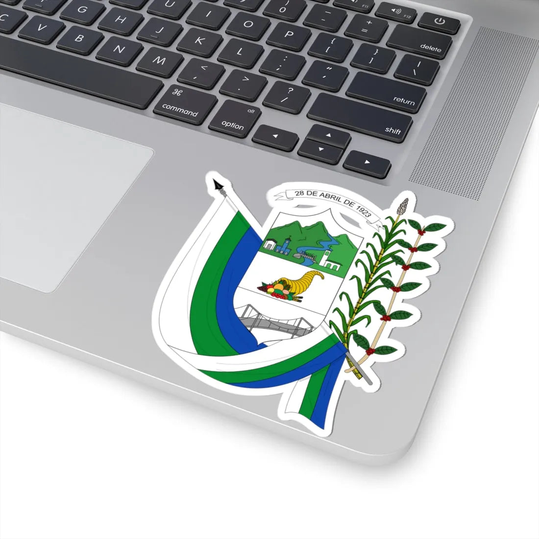 Escudo de Riofrío - Valle del Cauca (Colombia) (Coat of Arms) STICKER Vinyl Kiss-Cut Decal - The Sticker Space