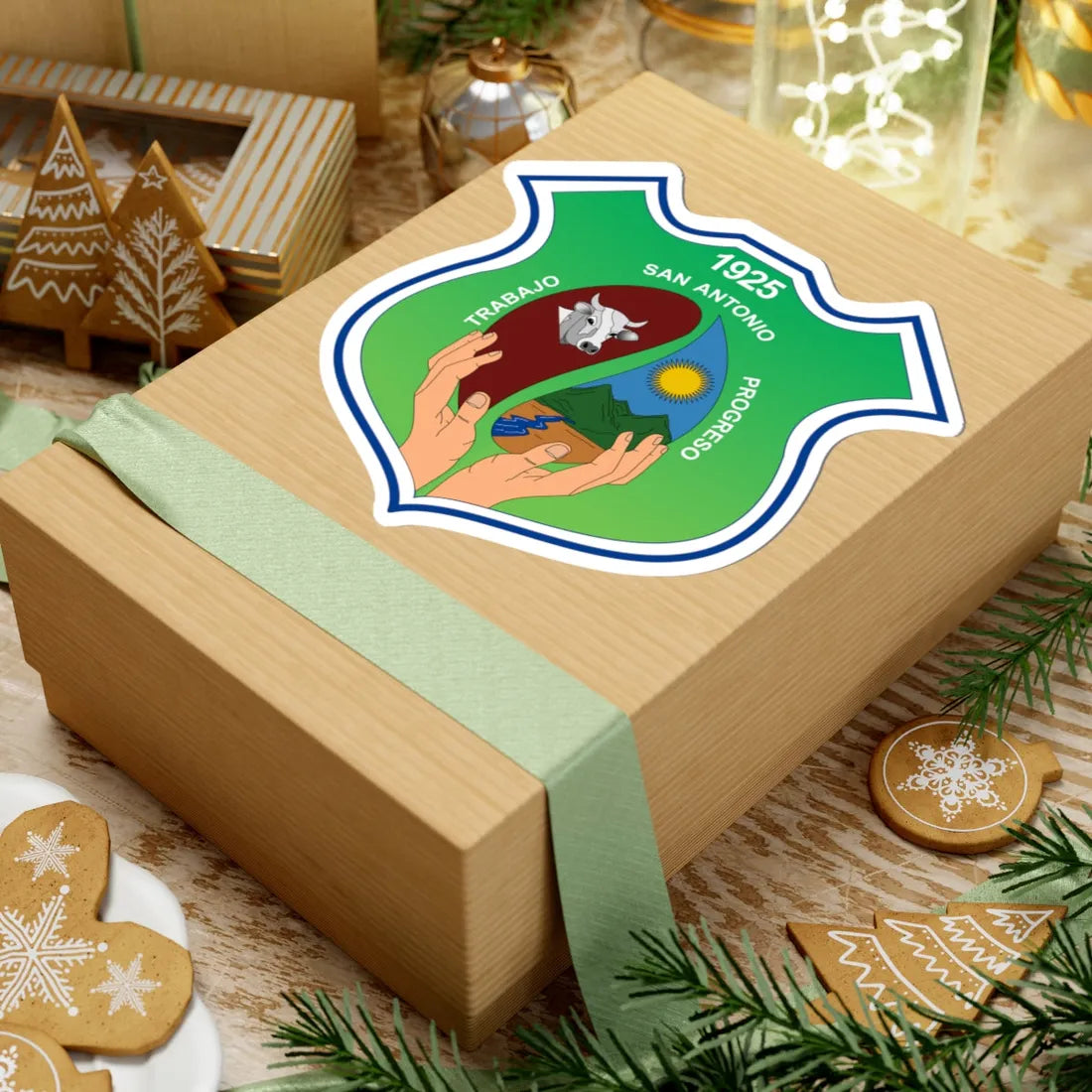 Escudo de San Antonio - Tolima (Colombia) (Coat of Arms) STICKER Vinyl Kiss-Cut Decal - The Sticker Space